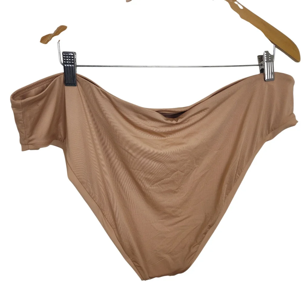 Skims Recycled Swim Mid Waist Bottom Womens 4X Ochre High Rise Bikini Briefs